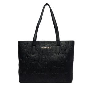 Torebka Valentino. Czarne shopper bag Valentino, bez wzorów, bez dodatków. Za 699,99 zł.