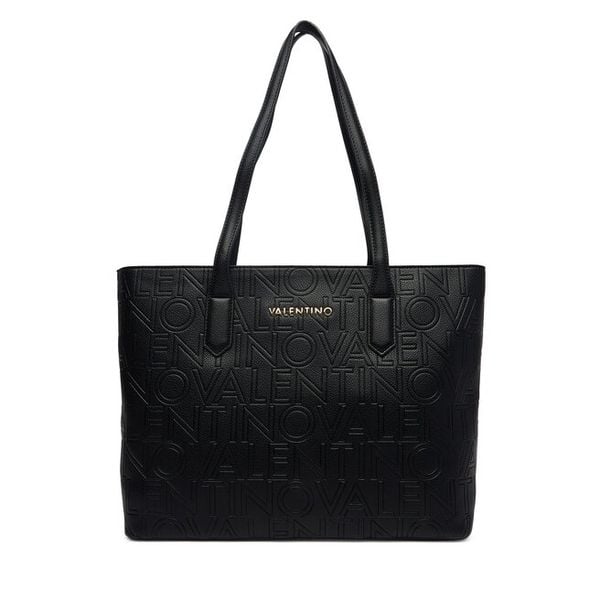 Torebka Valentino. Czarne shopper bag Valentino, bez wzorów, bez dodatków. Za 699,99 zł.