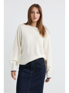 Josephine & Co Sweter "Arno" w kolorze kremowym rozmiar: L. Białe swetry oversize Josephine & Co, l, bez wzorów, bez ramiączek. Za 191,88 zł.