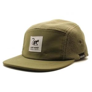 Czapka 5-panelowa górska i trekkingowa – wodoodporna (Oliwkowy). Zielone czapki SURF MONKEY, bez wzorów, z materiału. Za 135,96 zł.