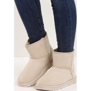 Beżowe Śniegowce Cutie Bunny. Buty zimowe marki Born2be. Za 99,99 zł.