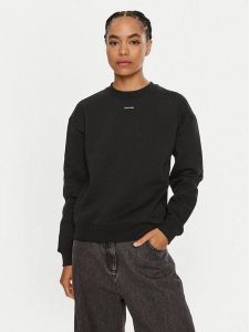 Calvin Klein Bluza Nano Logo K20K208329 Czarny Regular Fit. Czarne bluzy Calvin Klein, s, bez wzorów, z bawełny, bez kaptura. Za 239,99 zł.