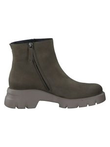 Paul Green Skórzane botki w kolorze khaki rozmiar: 41. Brązowe botki Paul Green, bez wzorów, z nubiku, bez obcasa, bez zapięcia. Za 434,99 zł.