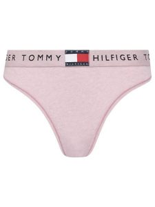 Tommy Hilfiger Stringi UW0UW06039 Różowy. Czerwone stringi TOMMY HILFIGER, bez wzorów, z bawełny. Za 59,99 zł.