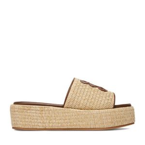 Espadryle Nine West. Brązowe espadryle Nine West, bez wzorów, bez obcasa. Za 279,99 zł.