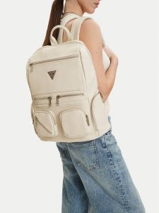 Guess Jeans Plecak CWBEO-GUESS-B-006-09 Écru. Białe plecaki Guess Jeans. Za 299,99 zł.
