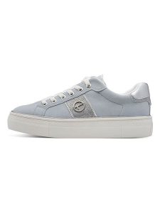 Tamaris Skórzane sneakersy w kolorze błękitnym rozmiar: 42. Niebieskie trampki Tamaris, bez wzorów, z materiału, bez zapięcia. Za 162,49 zł.
