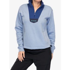 Bluza bez kaptura damska Columbia Lodge Quarter Zip. Niebieskie bluzy Columbia, xl, bez wzorów, bez kaptura. Za 188,99 zł.