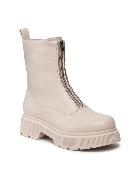 DeeZee Botki WS5956-02 Beżowy. Brązowe botki DeeZee, bez wzorów, ze skóry, bez obcasa, na płaskiej podeszwie, bez zapięcia. Za 129,99 zł.