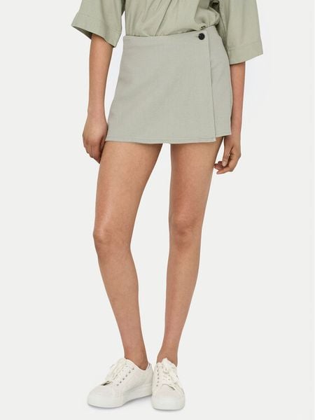 ONLY Spódnico-szorty Caro 15338905 Zielony Regular Fit. Zielone spódnice ONLY, s, bez wzorów, z wiskozy, mini. Za 109,99 zł.