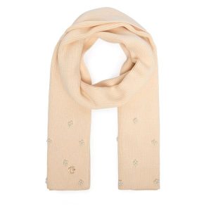 Szalik Guess. Brązowe szaliki Guess, z aplikacjami. Za 234,99 zł.