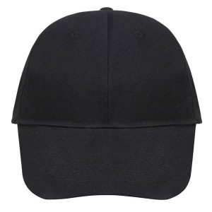 Czapka Z Daszkiem Buffalo 6 Panel. Czarne czapki SOL'S, bez wzorów. Za 29,99 zł.