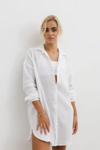 KOSZULA JULIETTE ECRU L - Flawless. Koszule Flawless, l, bez wzorów, z bawełny, bez kołnierzyka, bez ramiączek. Za 360,00 zł.