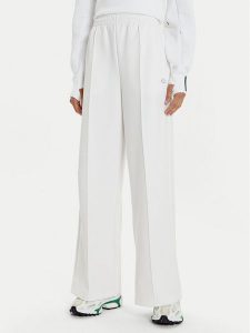 Lacoste Spodnie dresowe XF7374 Biały Wide Leg. Białe spodnie dresowe Lacoste, bez wzorów, z bawełny. Za 499,99 zł.