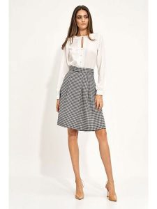 Nife Spódnica w kolorze czarno-białym rozmiar: 44. Białe spódnice Nife, bez wzorów, midi. Za 122,38 zł.