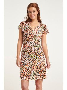 Smashed Lemon Sukienka ze wzorem rozmiar: 3XL. Sukienki Smashed Lemon, xl, bez wzorów, bez kołnierzyka, bez ramiączek, mini, kopertowe. Za 199,03 zł.