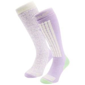 Skarpety narciarskie - Damskie - 2 pary - Białe wielokolorowe. Białe skarpetki POEDERBAAS, bez wzorów, z elastanu. Za 177,72 zł.