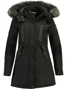 Geographical Norway Parka "Coraly" w kolorze czarnym rozmiar: L. Czarne płaszcze Geographical Norway, l, bez wzorów, bez kaptura. Za 333,81 zł.