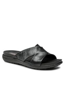 Go Soft Klapki WI16-5702-03 Czarny. Czarne klapki Go Soft, bez wzorów, ze skóry, bez obcasa. Za 149,99 zł.