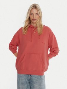 Quiksilver Bluza Esential Hoodie EQWFT03191 Koralowy Regular Fit. Pomarańczowe bluzy Quiksilver, l, bez wzorów, z bawełny, bez kaptura. Za 269,99 zł.