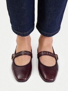 Lasocki Baleriny CEO-RST-ROMI-96 Bordowy. Czerwone balerinki Lasocki, bez wzorów, ze skóry, bez obcasa, bez zapięcia. Za 199,99 zł.