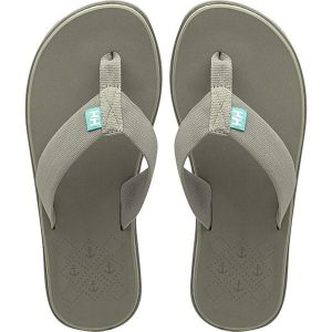 Japonki basenowe damskie Helly Hansen. Zielone klapki Helly Hansen, bez wzorów, bez obcasa. Za 84,70 zł.