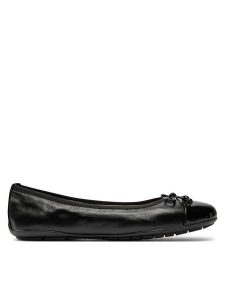Caprice Baleriny 9-22113-42 Czarny. Czarne balerinki Caprice, bez wzorów, ze skóry, bez obcasa, bez zapięcia. Za 178,99 zł.