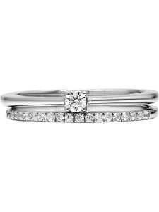 Vittoria Jewels Złoty pierścionek z diamentami rozmiar: 49. Szare pierścionki Vittoria Jewels, z diamentem, złote. Za 1 932,81 zł.