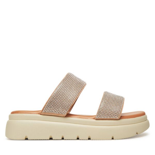 Klapki Clara Barson. Brązowe klapki Clara Barson, bez wzorów, bez obcasa. Za 119,99 zł.