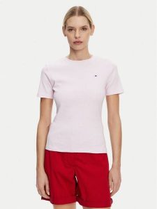 Tommy Hilfiger T-Shirt New Cody WW0WW40587 Różowy Regular Fit. Czerwone t-shirty TOMMY HILFIGER, m, bez wzorów, z bawełny, bez kołnierzyka, bez ramiączek. Za 139,99 zł.