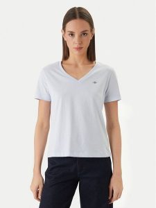 Gant T-Shirt 4200750 Błękitny. Niebieskie t-shirty GANT, xl, bez wzorów, z bawełny, bez kołnierzyka, bez ramiączek. Za 210,99 zł.