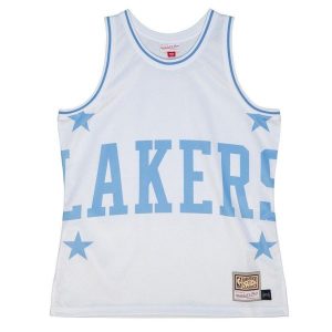 Koszulka Los Angeles Lakers Blown Out Fashion. Białe bluzki MITCHELL & NESS, bez wzorów, sportowe, bez kołnierzyka, bez ramiączek. Za 357,50 zł.