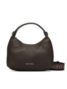 Calvin Klein Torebka LV04F3892G Brązowy ciemny. Brązowe torebki klasyczne Calvin Klein, bez wzorów, ze skóry, bez dodatków. Za 369,99 zł.
