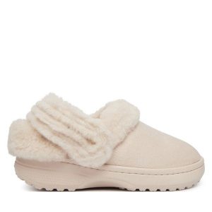 Klapki Crocs. Brązowe klapki Crocs, bez wzorów, bez obcasa. Za 299,99 zł.