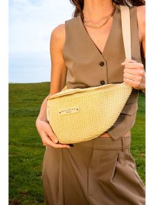 Maison héritage PARIS Skórzana saszetka "Rachel Paille" w kolorze beżowym - 35 x 18 x 15 cm rozmiar: onesize. Brązowe nerki i saszetki Maison héritage PARIS, bez wzorów, z materiału. Za 304,99 zł.
