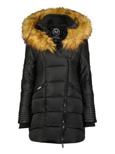 Maison Montaigne Parka "Ausmai" w kolorze czarnym rozmiar: M. Czarne płaszcze Maison Montaigne, m, z aplikacjami, bez kaptura. Za 232,23 zł.