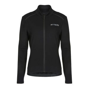Bluza rowerowa damska ATTABO FLEERO REF ocieplana. Czarne bluzy ATTABO, bez wzorów, bez kaptura. Za 199,99 zł.