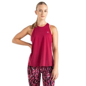 T-shirt bez rękawów Damski Gravitate Top. Czerwone topy Dare 2b, l, bez wzorów, bez kołnierzyka, bez ramiączek. Za 42,99 zł.