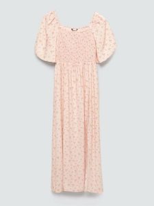 Sukienka damska midi z wiskozy z motywem kwiatowym różowa Bler 600. Czerwone sukienki Big Star, l, bez wzorów, z tkaniny, bez kołnierzyka, bez ramiączek, midi, dopasowane. Za 249,99 zł.