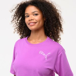 Koszulka z krótkim rękawem damska Puma Gym & Pilates. Bluzki Puma, s, bez wzorów, z bawełny, sportowe, bez kołnierzyka, bez ramiączek. W wyprzedaży za 49,99 zł.