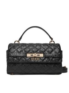 Guess Torebka Idra HWGG81 57200 Czarny. Czarne torebki klasyczne Guess, z aplikacjami, ze skóry, bez dodatków. Za 439,99 zł.
