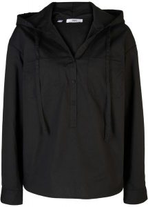 Bluzka tunikowa z czystej bawełny organicznej. Białe bluzki bonprix, bez wzorów, z bawełny, bez kołnierzyka, bez ramiączek. Za 129,99 zł.