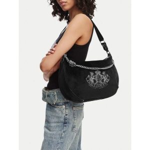 Torebka Juicy Couture. Czarne torebki klasyczne Juicy Couture, bez wzorów, bez dodatków. Za 349,99 zł.