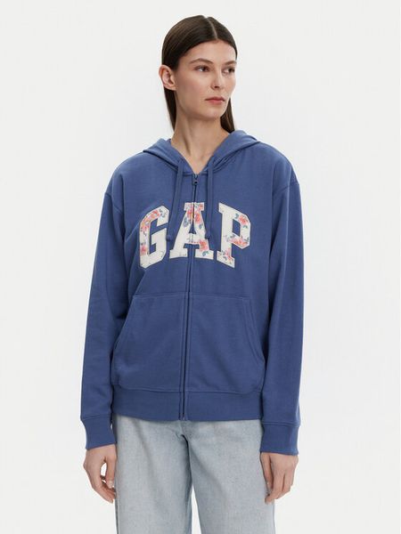 Gap Bluza 727433-06 Niebieski Relaxed Fit. Niebieskie bluzy GAP, xxs, bez wzorów, z bawełny, bez kaptura. Za 139,99 zł.