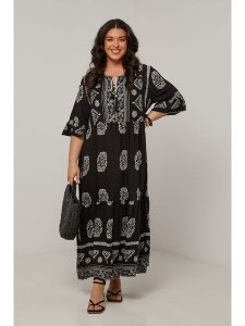 Curvy Lady Sukienka w kolorze czarnym rozmiar: 40/42. Czarne sukienki Curvy Lady, na co dzień, bez wzorów, klasyczne, bez kołnierzyka, bez ramiączek, maxi, proste. Za 146,45 zł.