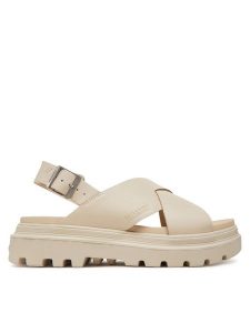 Palladium Sandały Pallacruise Crossed 94461-175-M Écru. Sandały Palladium, bez wzorów, z nubiku, bez obcasa, na płaskiej podeszwie, bez zapięcia. Za 339,15 zł.