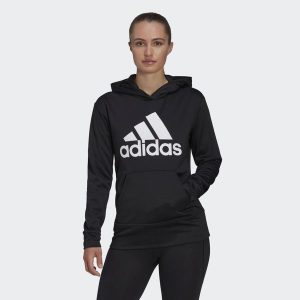 Bluza z dużym logo adidas Aeroready. Białe bluzy ADIDAS, s, bez wzorów, bez kaptura. Za 222,00 zł.