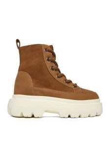 Roxy Trzewiki CEO-V12-1125 Brązowy. Brązowe botki Roxy, bez wzorów, z materiału, bez obcasa, na płaskiej podeszwie, bez zapięcia. Za 279,99 zł.