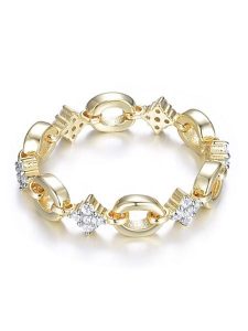 DI GIORGIO Pozłacany pierścionek z cyrkoniami rozmiar: 56. Szare pierścionki DI GIORGIO, z cyrkonią, pozłacane. Za 165,31 zł.