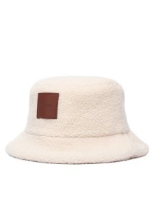 Calvin Klein Kapelusz All-Over Sherpa W/ Patch Bucket LV04F5097G Kremowy. Białe kapelusze Calvin Klein, bez wzorów, z poliesteru. Za 189,99 zł.